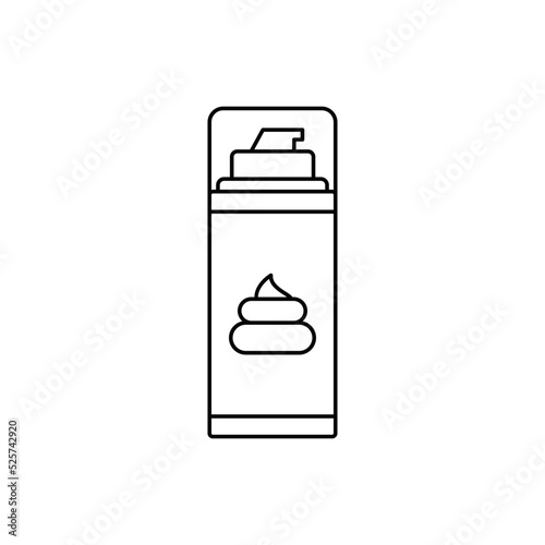 Shaving Foam icon in line style icon, isolated on white background