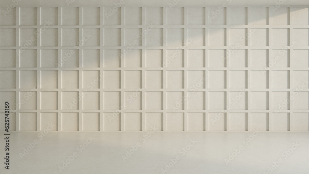 Classic white corrugated wall for covering your presentation in Living Classic Luxury Room Style wall. Clean soft Wallpaper, Background, and textures display to show your word and banner. 3d rendering Classic white corrugated wall for covering your presentation in Living Classic Luxury Room Style wall. Clean soft Wallpaper, Background, and textures display to show your word and banner. 3d rendering