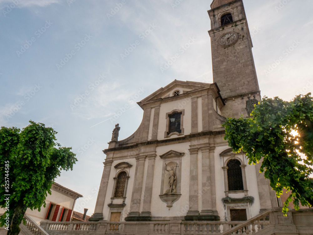Church in Cison di Valmarino, one of the most suggestive villages in Veneto 
