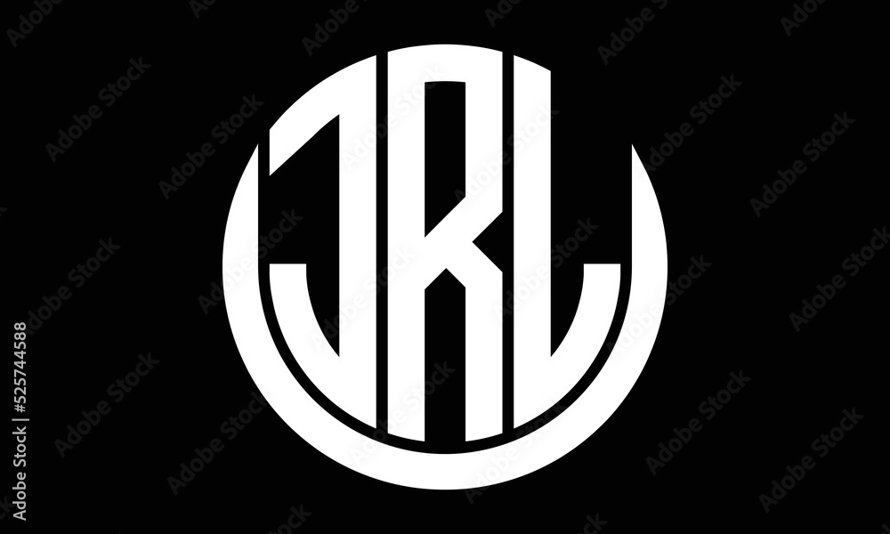 JRL three letter circle logo design vector template. monogram symbol on ...
