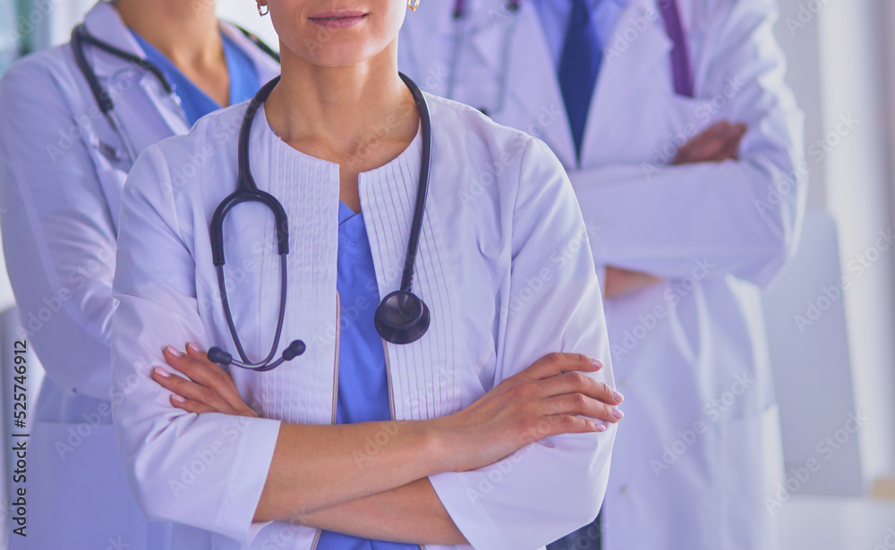 Group of doctors and nurses standing in the hospital Accident and Emergency department Group of doctors and nurses standing in the hospital Accident and Emergency department