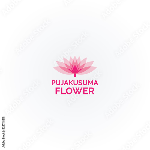 vector graphic illustration of pujakusuma flower logo