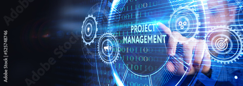  Project management concept. Business, Technology, Internet and network concept.