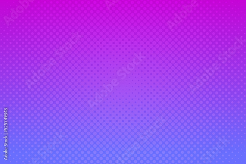 Blue purple pop art background with halftone dots in retro comic style. Vector illustration. 