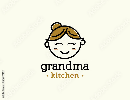 Cute bakery logo grandma kitchen