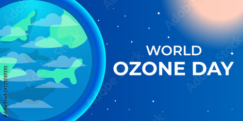 gradient world ozone day illustration banner