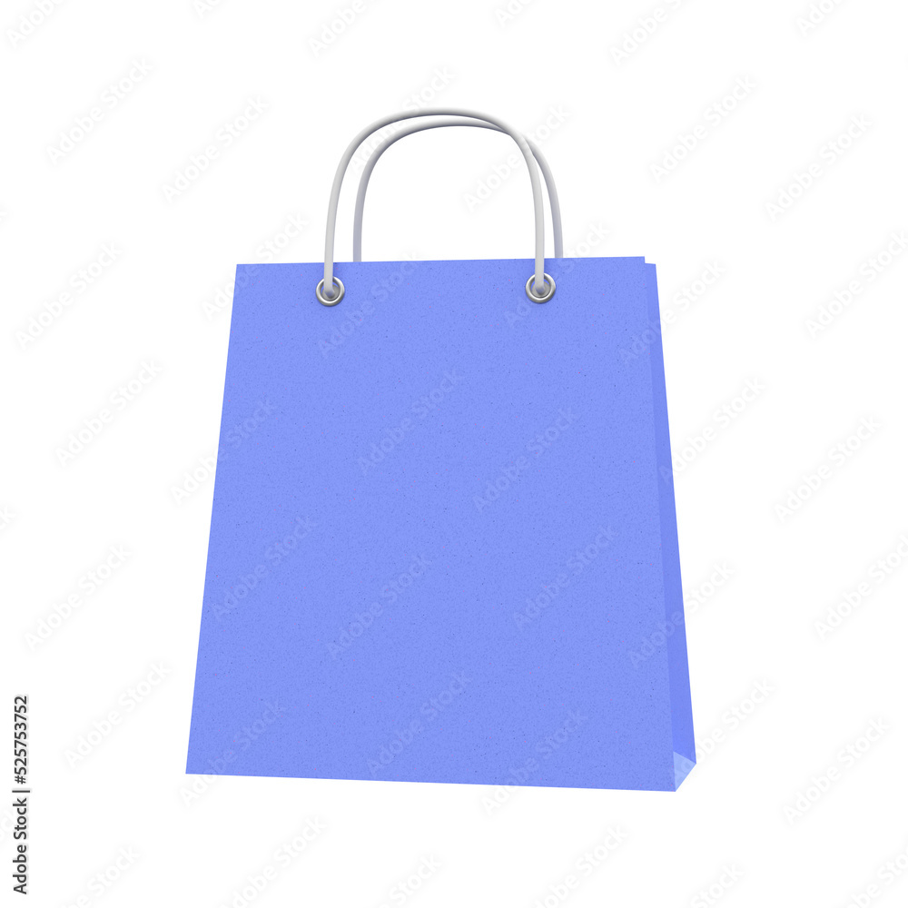 Shopping bag. Paper bag. 3D element. Shopping bag. Paper bag. 3D element.