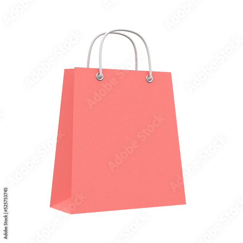 Shopping bag. Paper bag. 3D element.