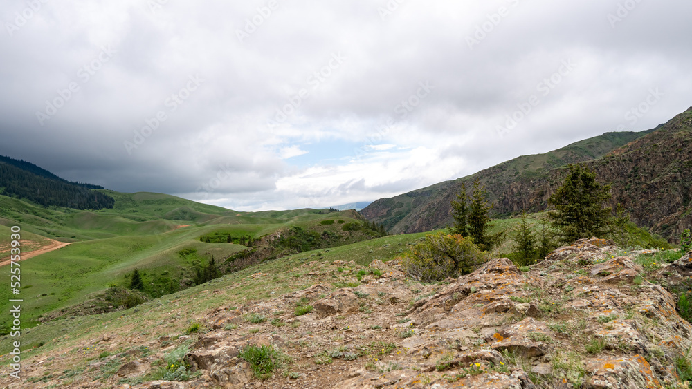 Rocky mountain plateau on a cloudy day Rocky mountain plateau on a cloudy day
