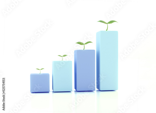 Wallpaper Mural ビジネスの成功のコンセプト。成長のグラフ。達成のコンセプト。葉の成長。 Torontodigital.ca