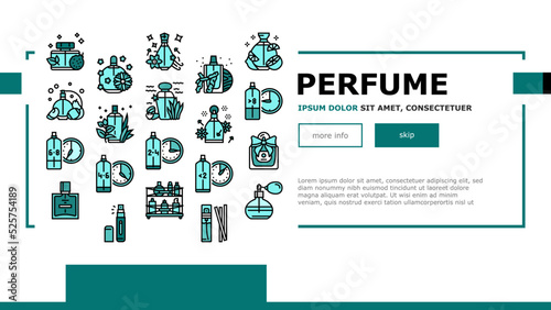 perfumery glass luxury cosmetic landing header vector