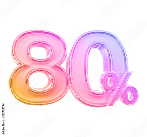 sale 80 percent number gradient