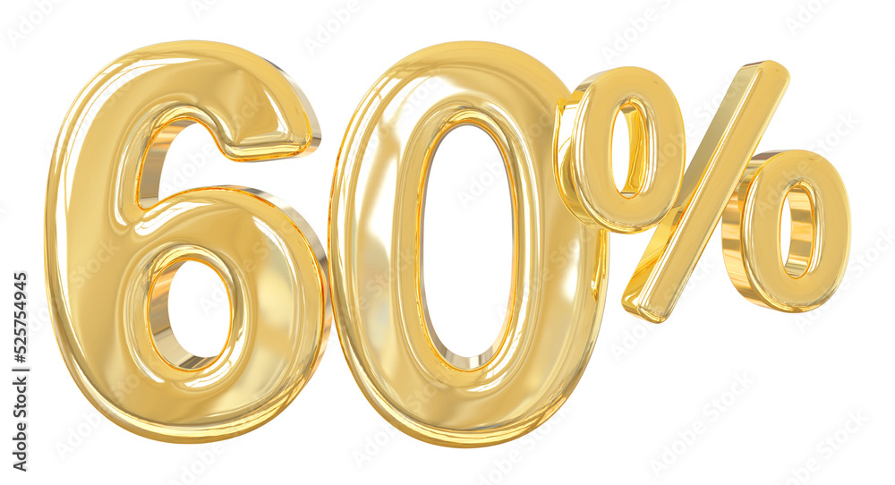 promotion 60 percent number gold 3d luxury promotion 60 percent number gold 3d luxury