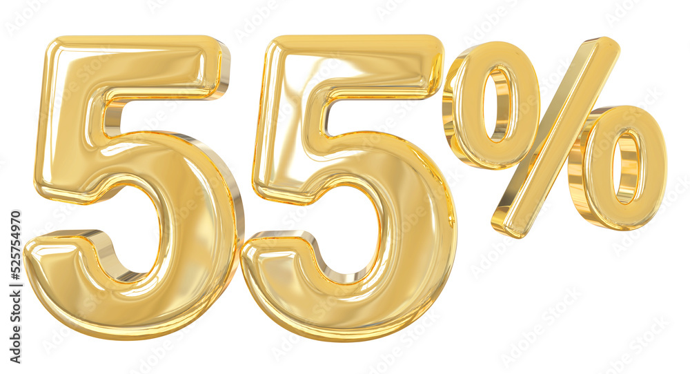 promotion 55 percent number gold 3d luxury promotion 55 percent number gold 3d luxury