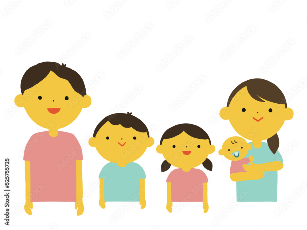 5人家族 上半身 5人家族 上半身