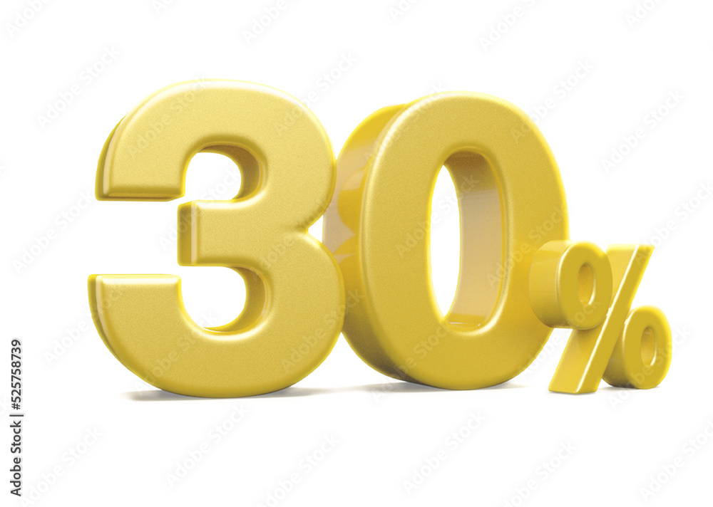 promotion 30 percent number gold 3d render promotion 30 percent number gold 3d render