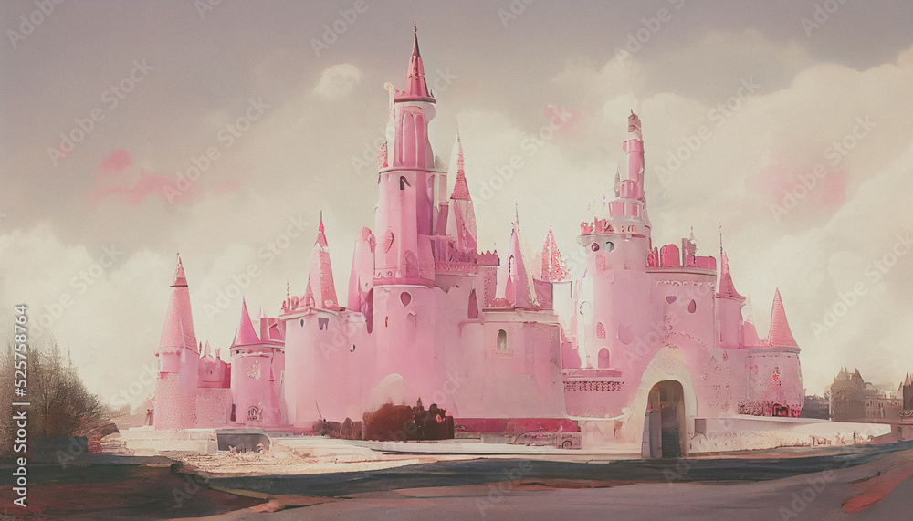 3D illustration Fantasy Castle Wallpaper HD. Beautiful 3D Castle