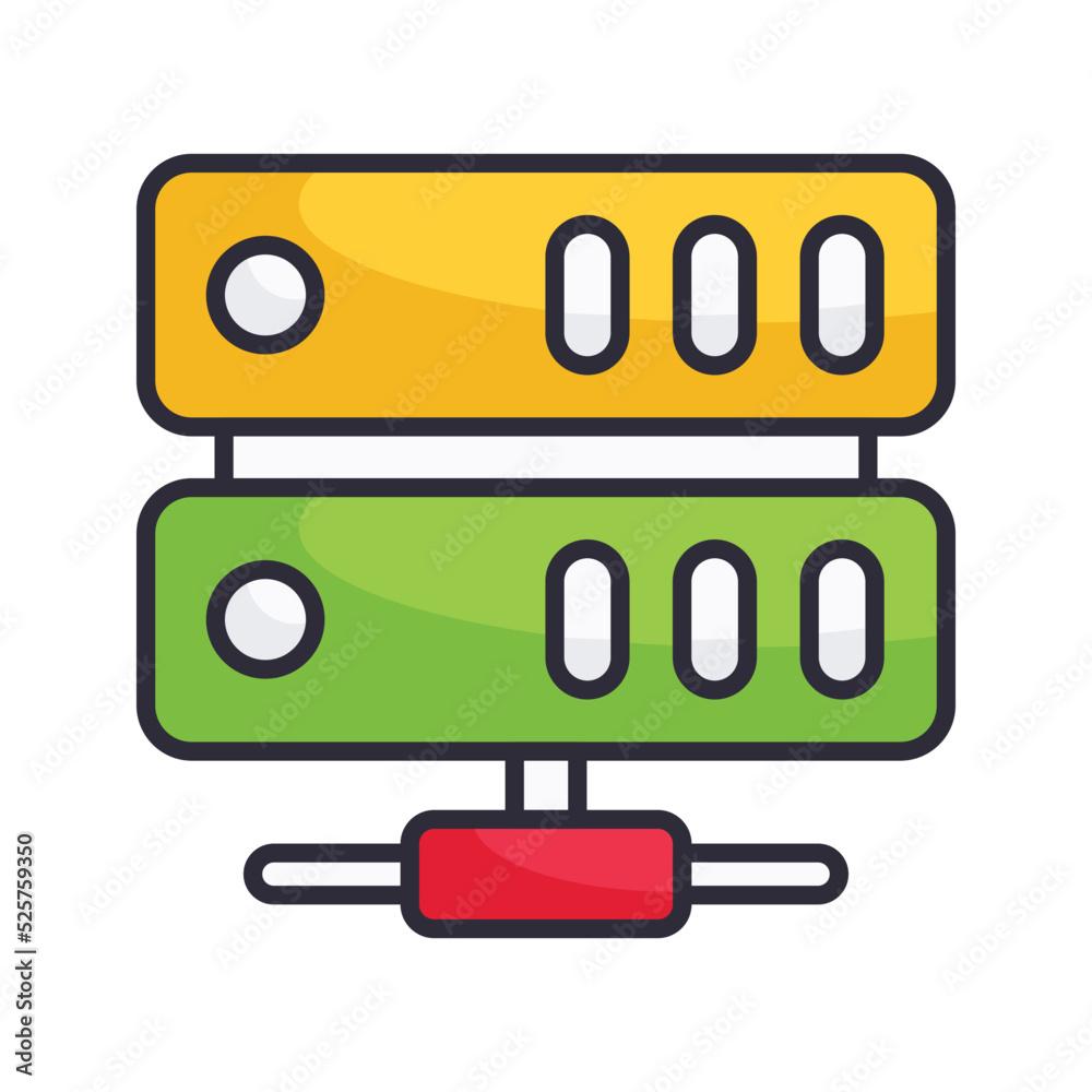 Shared Server vector Filled Outline Icon Design illustration on White background. EPS 10 File Shared Server vector Filled Outline Icon Design illustration on White background. EPS 10 File