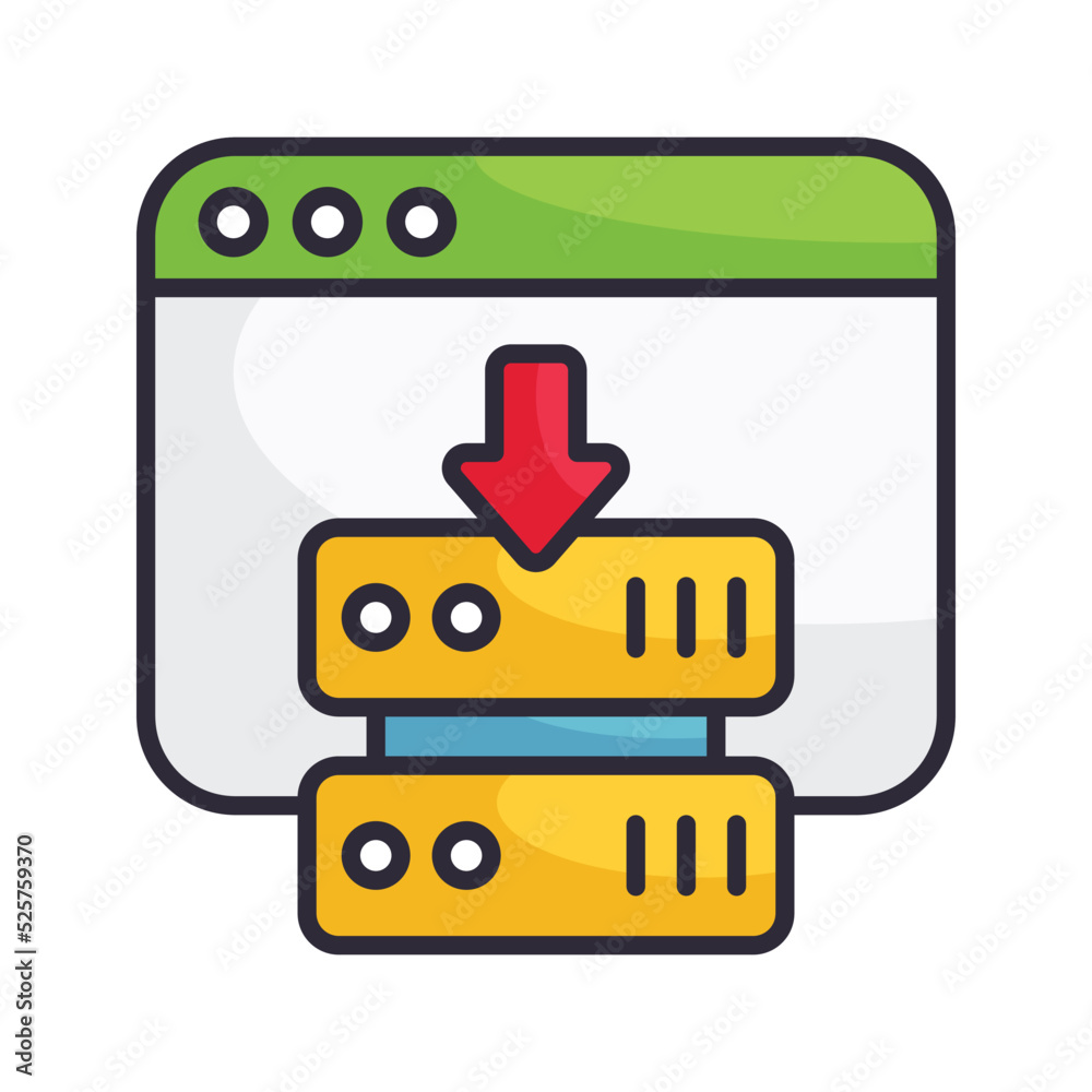 Web Server vector Filled Outline Icon Design illustration on White background. EPS 10 File Web Server vector Filled Outline Icon Design illustration on White background. EPS 10 File