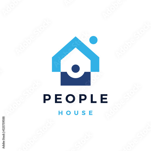 house home people human team work family logo vector icon illustration