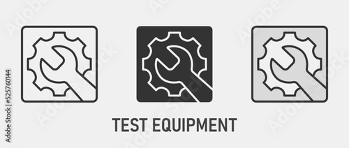 Test equipment icon. Programming, software, setting logo template. Vector illustration.