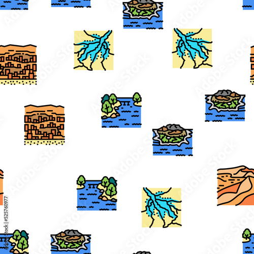 Africa Continent Nation Treasure vector seamless pattern
