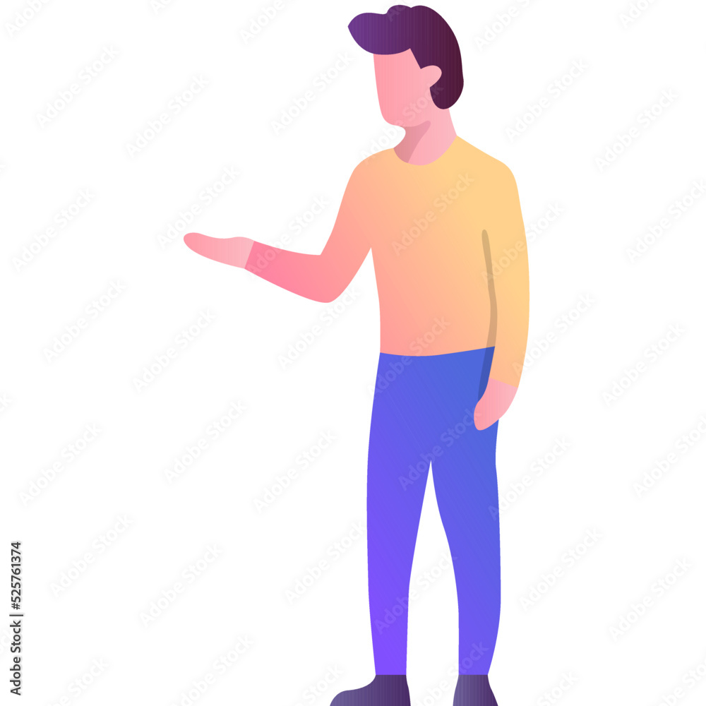 Business man pointing finger vector icon isolated Business man pointing finger vector icon isolated