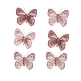 set of retro butterflies isolated, retro isolated butterflies