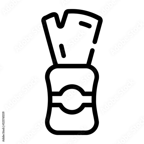 shaving brush line icon
