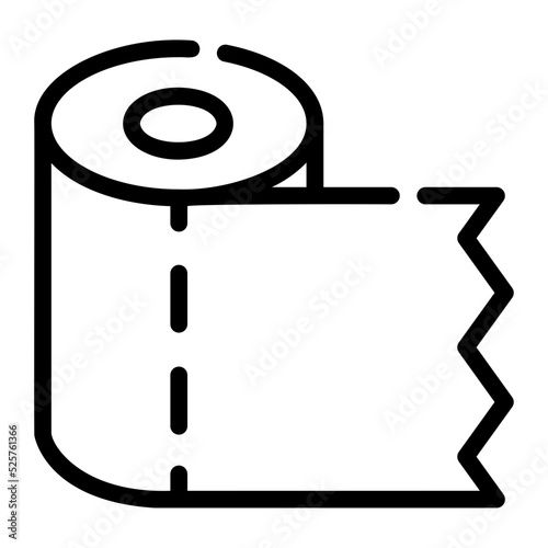 toilet paper line icon
