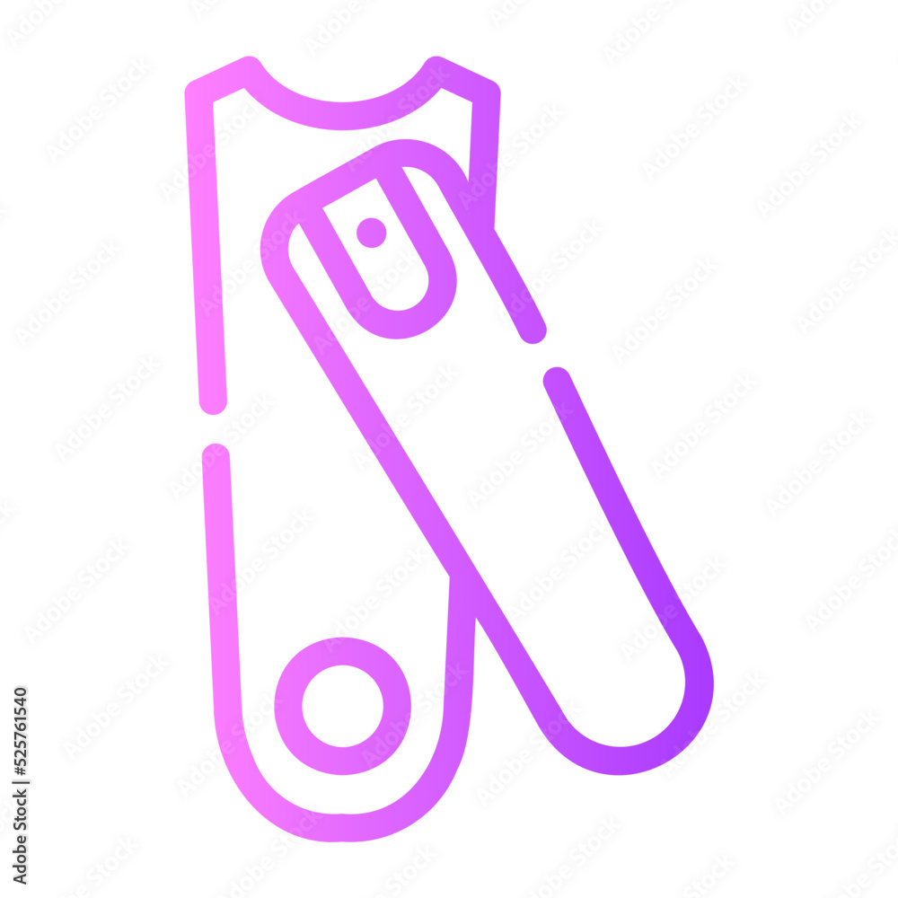 nail clippers gradient icon