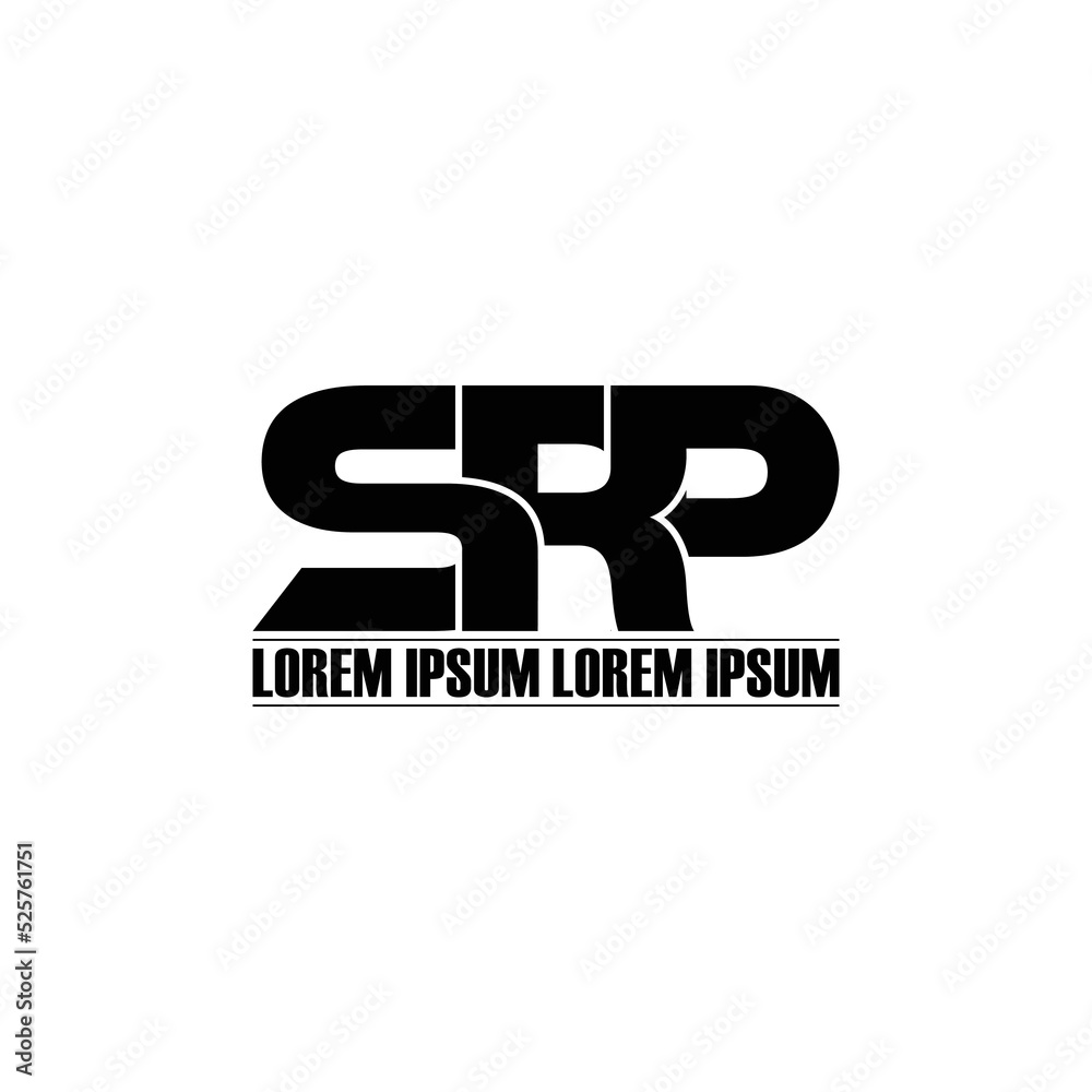 SRP letter monogram logo design vector