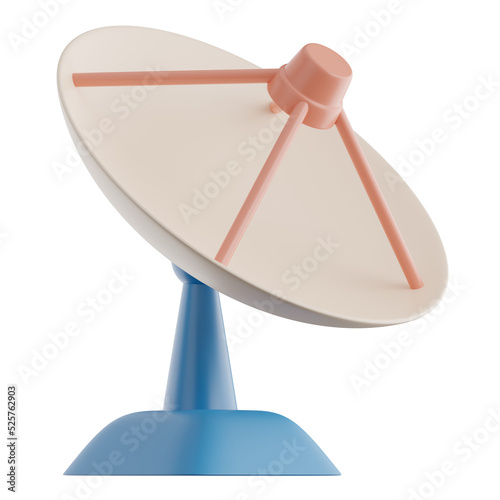 3D Satellite Dish Antenna Icon