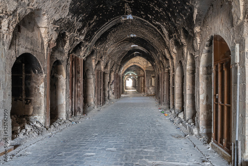 Inside the Aleppo Souk in the Old City in Aleppo  Syria 
