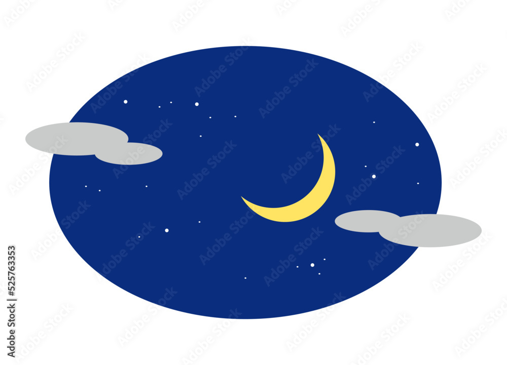 Obraz premium 三日月 イラスト