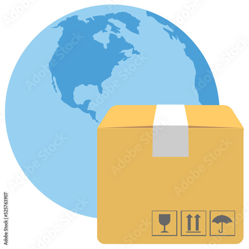 Global Delivery Flat Colored Icon 