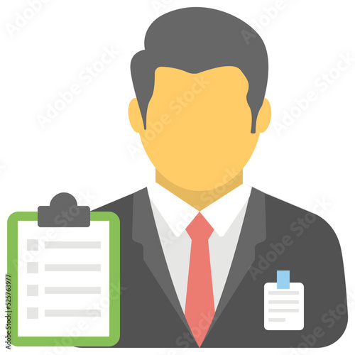 Supervisor Flat Colored Icon