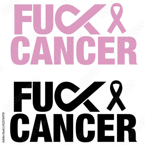 Fuck cancer PNG logo set transparent background