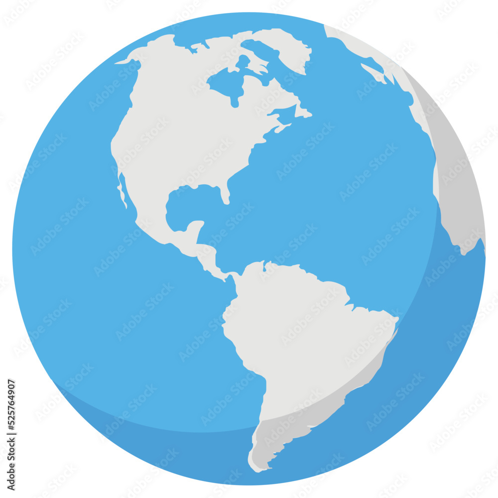 Earth Flat Colored Icon
