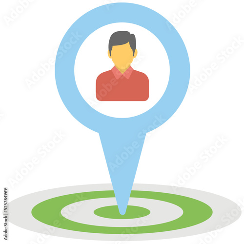 User Location Flat Colored Icon photo