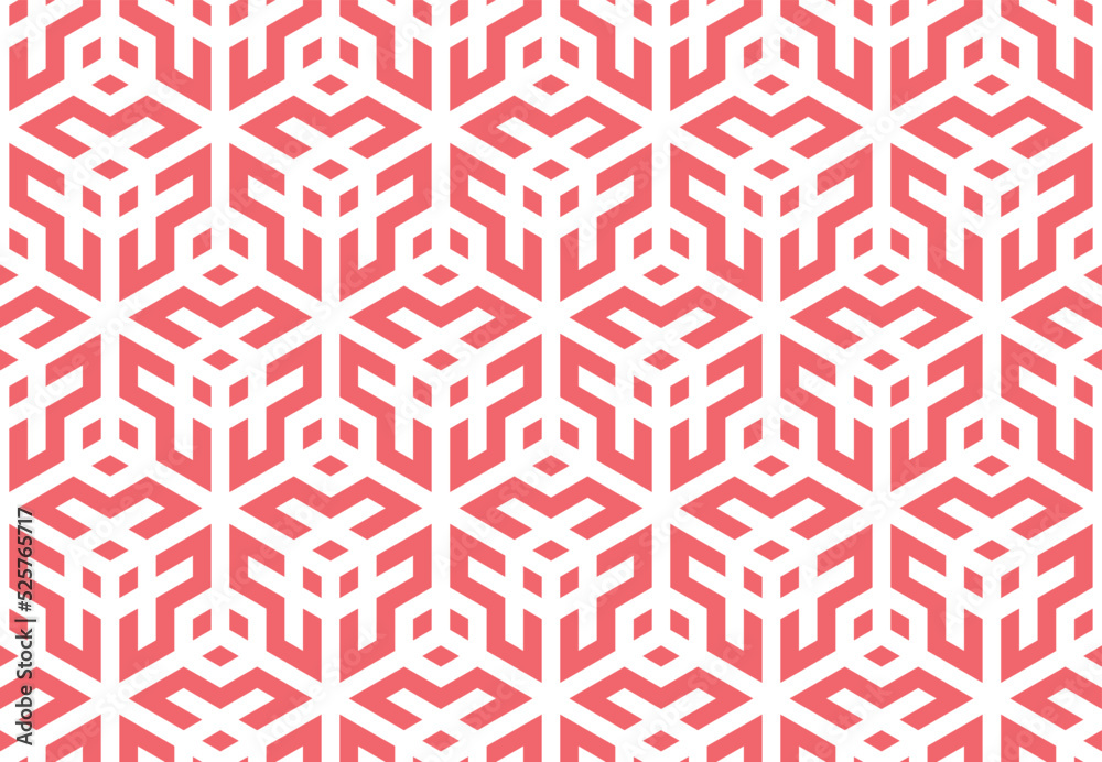 Abstract geometric pattern. A seamless vector background. White and pink ornament. Graphic modern pattern. Simple lattice graphic design Abstract geometric pattern. A seamless vector background. White and pink ornament. Graphic modern pattern. Simple lattice graphic design
