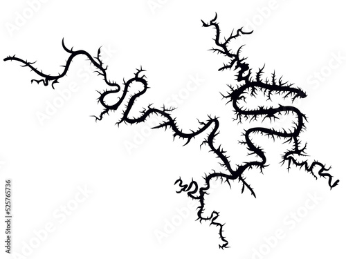 PNG map of Missouri's - Lake of the Ozarks. Transparent background
