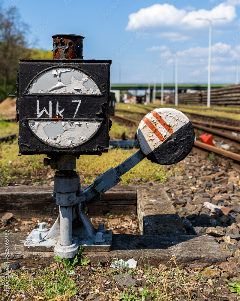 Naklejka premium Old track switch