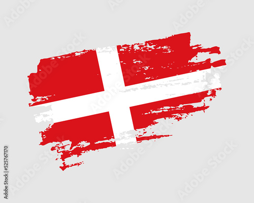 Hand painted Sovereign Military Order of Malta grunge brush style flag on solid background