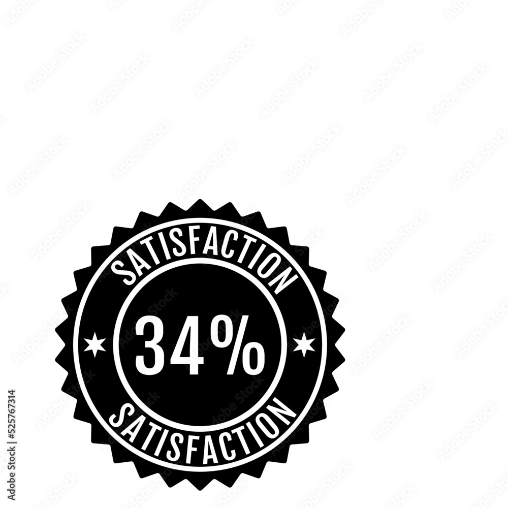 34% Satisfaction Sign Vector transparent background 34% Satisfaction Sign Vector transparent background