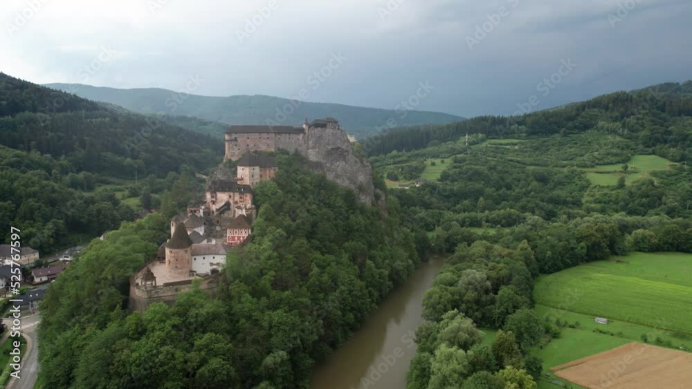 Orava Castle is a castle situated on a high rock above Orava river in the village of Oravský Podzámok, Slovakia. Orava Castle is a castle situated on a high rock above Orava river in the village of Oravský Podzámok, Slovakia.