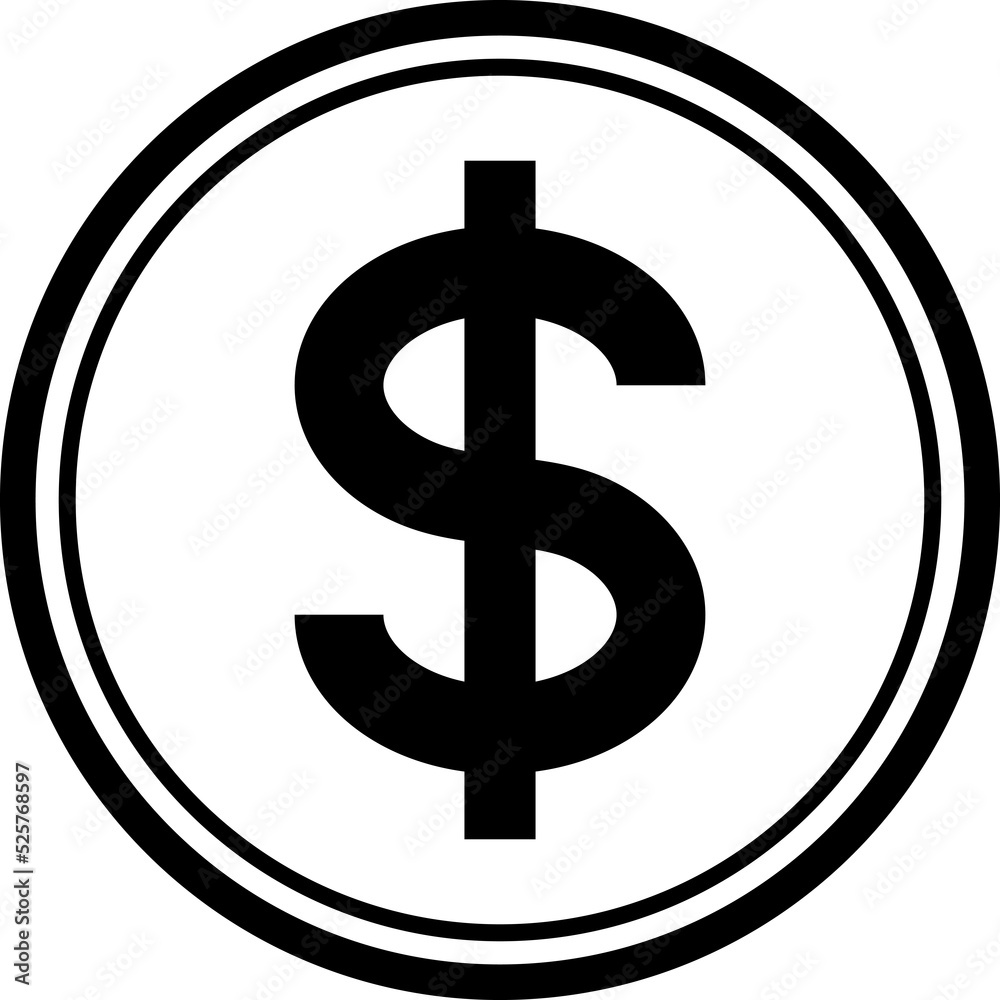Dollar coin icons. Business and finance concept. Dollar coin icons. Business and finance concept.