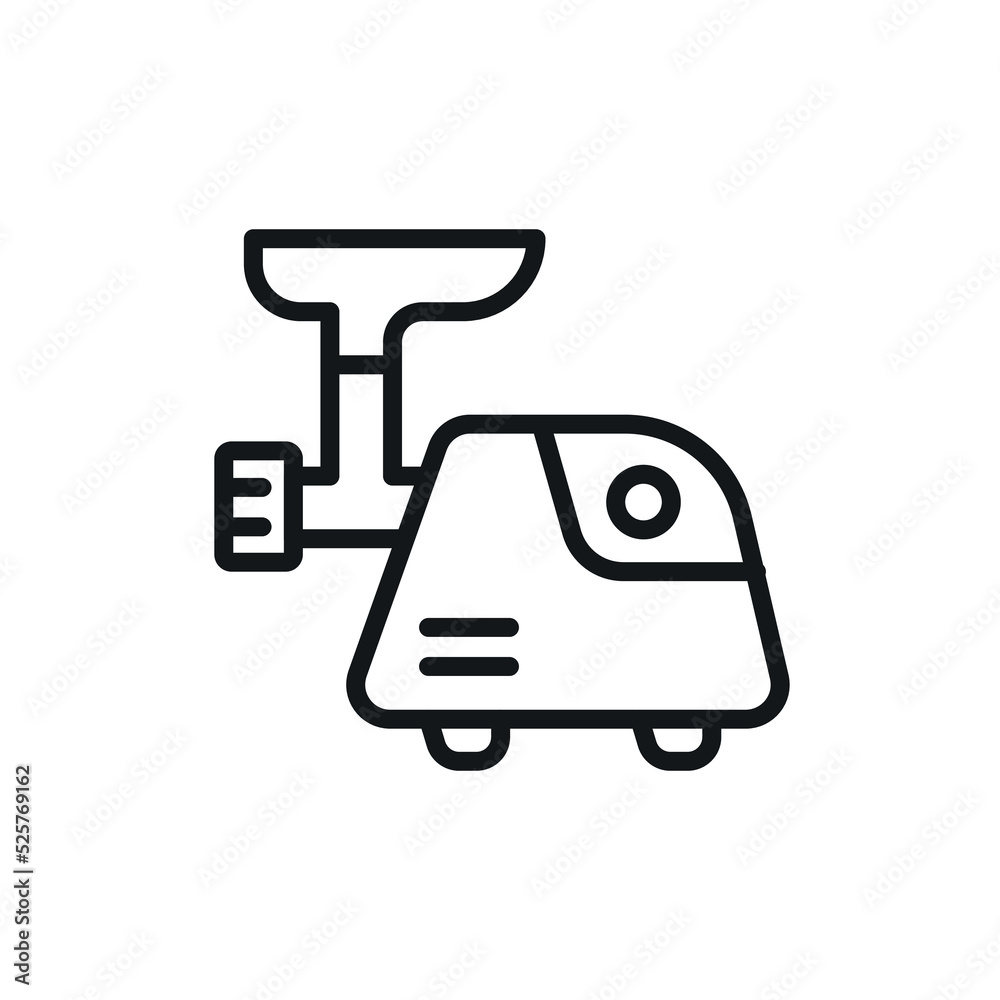 Meat grinder linear icon. Kitchen and Cookware. Thin line customizable illustration. Contour symbol. Vector isolated outline drawing. Editable stroke Meat grinder linear icon. Kitchen and Cookware. Thin line customizable illustration. Contour symbol. Vector isolated outline drawing. Editable stroke