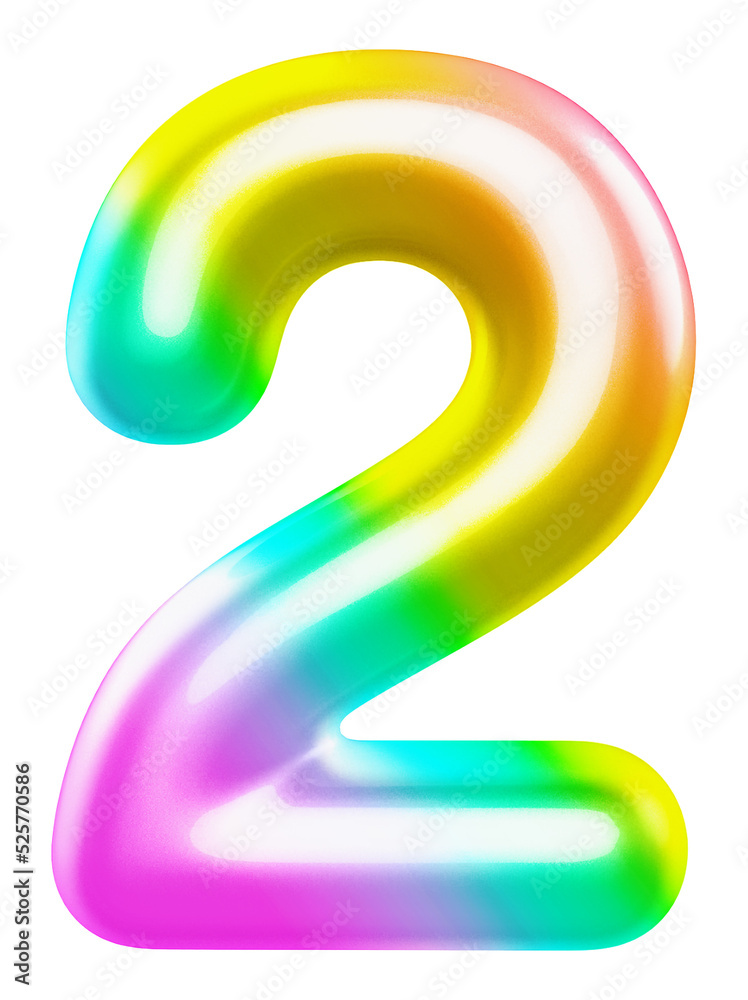 3d colorful number 2 3d colorful number 2