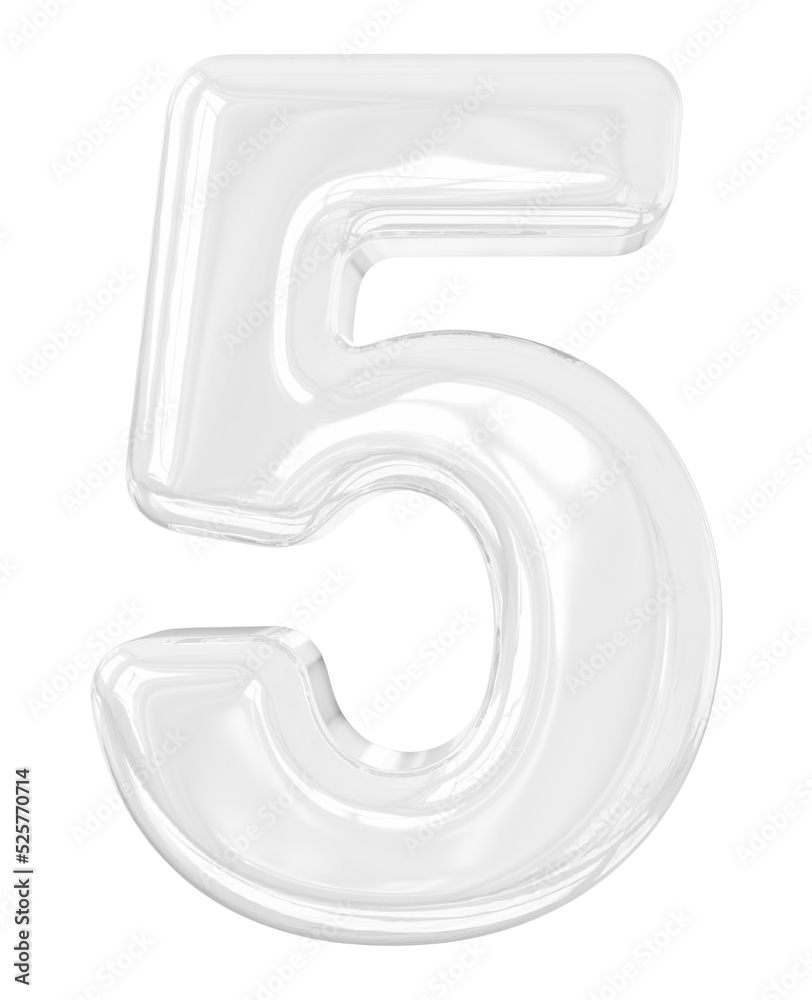 3d number 5 silver 3d number 5 silver